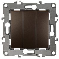 Выключатель без рамки Эра S12 3-кл 10А бронза картинка